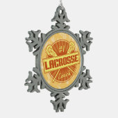 #1 kerstboomverkleuring lacrosse coach tin sneeuwvlok ornament (Links)