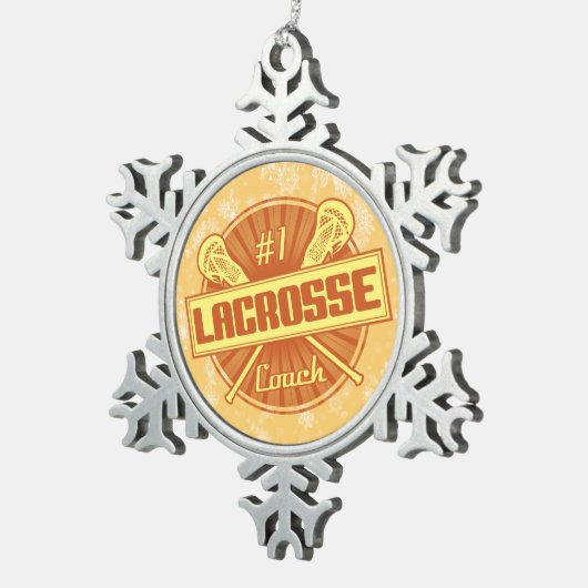 #1 kerstboomverkleuring lacrosse coach tin sneeuwvlok ornament (Rechts)