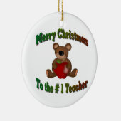 # 1 Kerstfeest voor leraren Keramisch Ornament (Rechts)