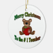 # 1 Kerstfeest voor leraren Keramisch Ornament (Links)