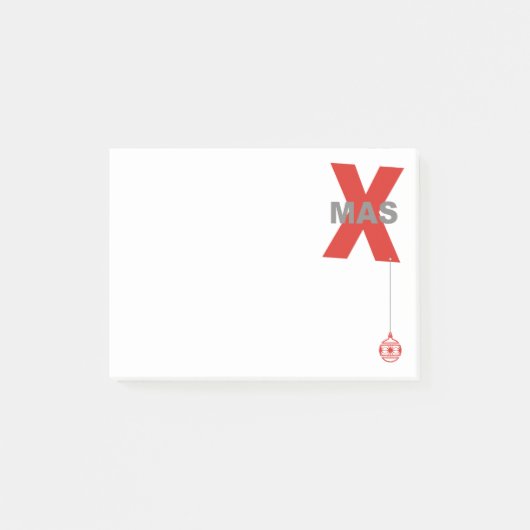 1 Kerstmis met kerstboomversiering + jouw tekst Post-it® Notes (Voorkant)