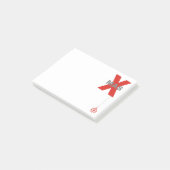 1 Kerstmis met kerstboomversiering + jouw tekst Post-it® Notes (Schuin)