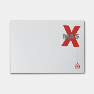 1 Kerstmis met kerstboomversiering + jouw tekst Post-it® Notes