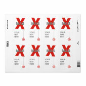 1 Kerstmis met Ornament met kerstbomen + jouw teks Etiket (Full Sheet)