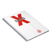 1 Kerstmis met Ornament met kerstbomen Notitieboek (Rechterzijde)