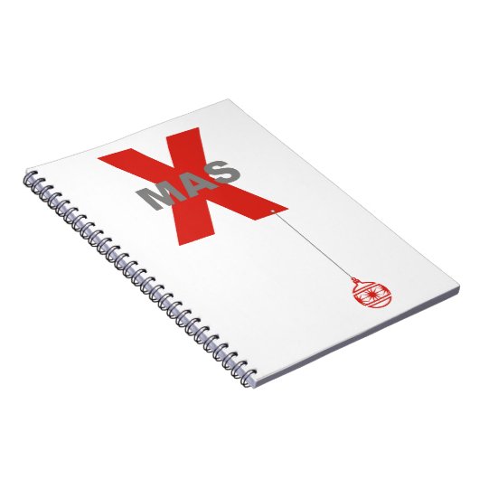 1 Kerstmis met Ornament met kerstbomen Notitieboek (Rechterzijde)