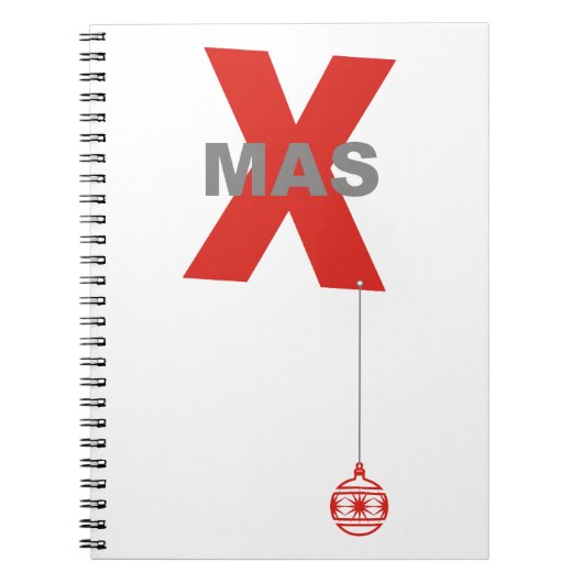 1 Kerstmis met Ornament met kerstbomen Notitieboek (Voorkant)