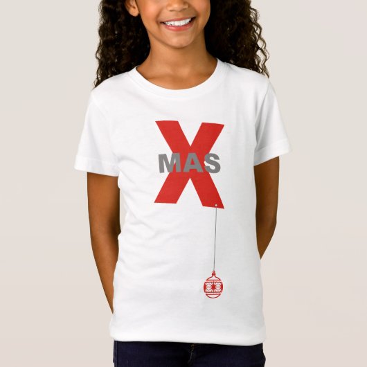 1 Kerstmis met Ornament met kerstbomen T-shirt (Voorkant)