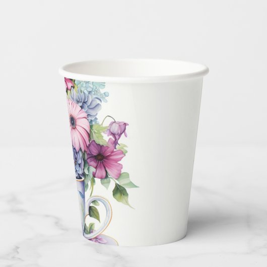 1 kopjes bloem papieren bekers (Achterkant)