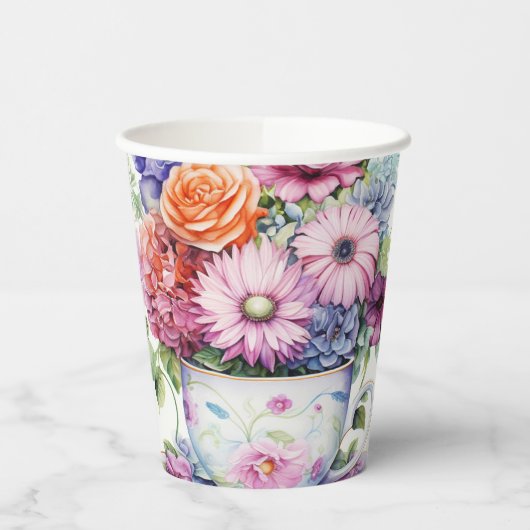 1 kopjes bloem papieren bekers (Links)