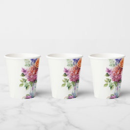 1 kopjes bloem papieren bekers