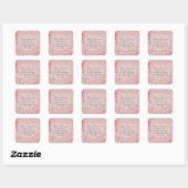 1 Kor 13 - Liefde is Geduldig Liefde is Vriendelij Vierkante Sticker (Vel)