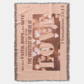 1 korinthains 13:13 liefde gooien deken (Voorkant Verticaal)