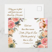 1 Korinthe 13:13 Geloof Hoop Liefde Bijbelvers Briefkaart (Voorkant / Achterkant)
