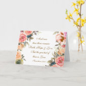 1 Korinthe 13:13 Geloof Hoop Liefde Bijbelvers Kaart (Gele Bloem)