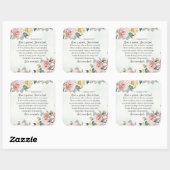 1 Korinthe 13:4-8 Liefde is Geduldig, Liefde is Vr Vierkante Sticker (Vel)