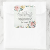 1 Korinthe 13:4-8 Liefde is Geduldig, Liefde is Vr Vierkante Sticker (Tas)