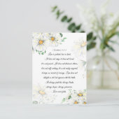 1 Korinthe 13:4-8 Liefde is Geduldig Witte Madelie Briefkaart (Staand voorkant)