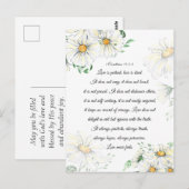 1 Korinthe 13:4-8 Liefde is Geduldig Witte Madelie Briefkaart (Voorkant / Achterkant)