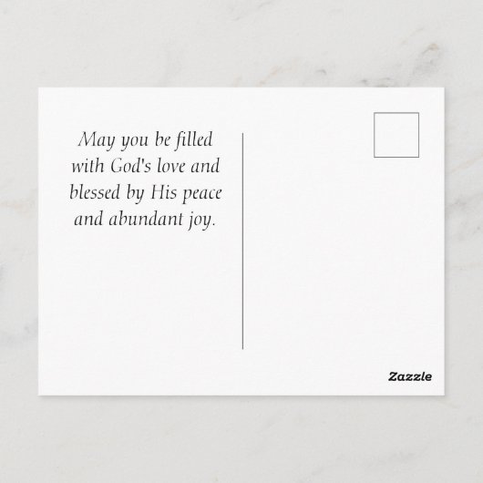 1 Korinthe 13:4-8 Liefde is Geduldig Witte Madelie Briefkaart (Achterkant)