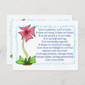 1 Korinthe 13:4-8a Liefde is Briefkaart (Voorkant / Achterkant)