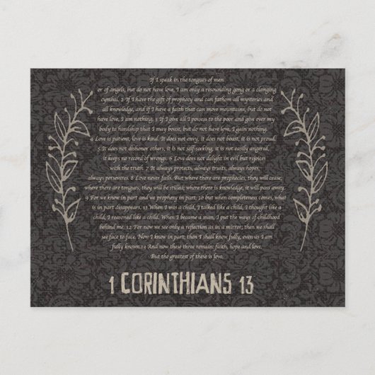 1 Korinthe 13 ansichtkaart Briefkaart (Voorkant)