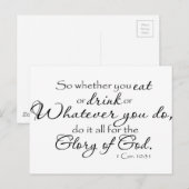 1 Korintiërs 10:31 Wandlof Briefkaart (Voorkant / Achterkant)