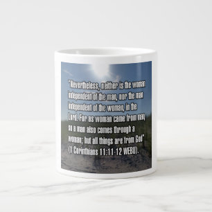 1 Korintiërs 11:11-12 WEBU Mug Grote Koffiekop