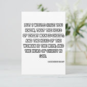 1 Korintiërs 11:3 KJV Bijbelvers Wenskaart Kaart (Staand voorkant)