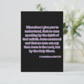 1 Korintiërs 12:3 KJV Bijbelvers Wenskaart Kaart (Staand voorkant)