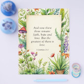 1 Korintiërs 13:13 Christelijk Bijbelvers Flyer (Enkel)