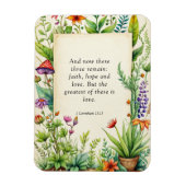 1 Korintiërs 13:13 Christelijk Bijbelvers Magneet (Verticaal)