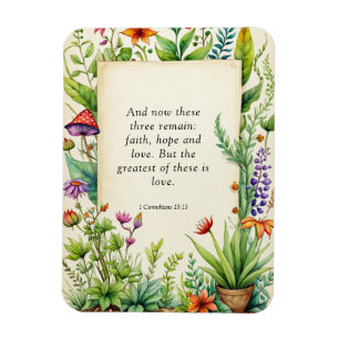 1 Korintiërs 13:13 Christelijk Bijbelvers Magneet