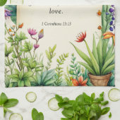 1 Korintiërs 13:13 Christelijk Bijbelvers Theedoek (Gevouwen)