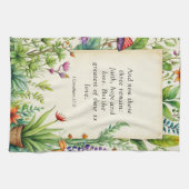 1 Korintiërs 13:13 Christelijk Bijbelvers Theedoek (Horizontaal)