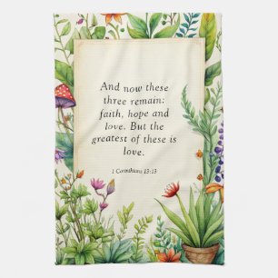 1 Korintiërs 13:13 Christelijke Bijbelvers Theedoek
