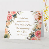 1 Korintiërs 13:13 Geloof Hoop Liefde Bijbel Groot Kaart (Gele Bloem)