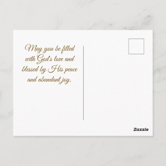 1 Korintiërs 13:13 Geloof Hoop Liefde Bijbelvers Briefkaart (Achterkant)