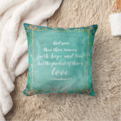 1 Korintiërs 13:13 Geloof Hoop Liefde, Bijbelvers Kussen (Deken)