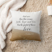 1 Korintiërs 13:13 Geloof Hoop Liefde, Bijbelvers  Kussen (Deken)