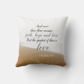 1 Korintiërs 13:13 Geloof Hoop Liefde, Bijbelvers  Kussen (Achterkant)