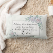 1 Korintiërs 13:13 Geloof Hoop Liefde, Bijbelvers Kussen (Deken)