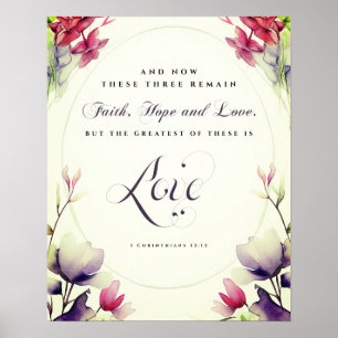 1 Korintiërs 13:13 Grootste is liefde bijbel bruil Poster