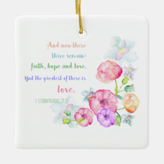 1 korintiërs 13:13 Liefde Bijbelvers Keramisch Ornament
