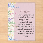 1 Korintiërs 13:4-5 Bijbelvers Afbeelding Acryl Uitnodigingen (Voorkant)