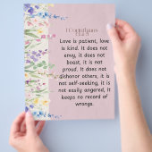 1 Korintiërs 13:4-5 Bijbelvers Afbeelding Flyer (Hand)