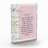 1 Korintiërs 13:4-5 Bijbelvers Afbeelding Fotoblokken (Links)