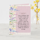1 Korintiërs 13:4-5 Bijbelvers Afbeelding Kaart (Gele Bloem)