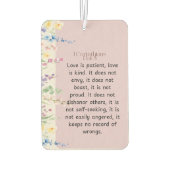 1 Korintiërs 13:4-5 Bijbelvers Afbeelding Luchtverfrisser (Achterkant)