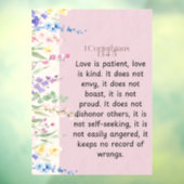 1 Korintiërs 13:4-5 Bijbelvers Afbeelding Raamsticker (Vel 3)